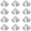 12 PCS 3 Holes Backplate Nuts,T Shaped Tee Nut (M10)