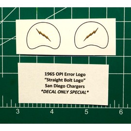 1965 San Diego Chargers OPI Alt Football Gumball Helmets *DIECUT DECALS ONLY* LA