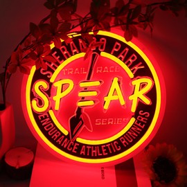 FUENDKF Athlete Running Neon Signs for Wall Decor, Dimmable Spear LED Lights for Bedroom,Man Cave,Club Decoration and Endurance Athletic Runners Best Gfits 12 * 12 Inches