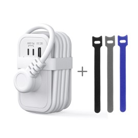 Mini Size 5 in 1 Travel Socket PD Fast Power Strip Portable Hot Seller Socket 2 US Outlets With USB & 2 Type-cColor: White, Plug Standard: US