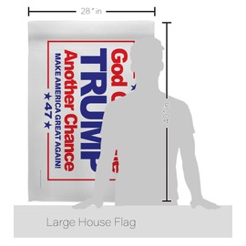 God Gave Me Another Chance Flag Tapestry Wall Hanging Decor For Home Porch 47th President Trump Won Poster MAGA Decorations Make America Great Again Yard Banner Republican Gifts Made In USA