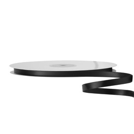 LIUYAXI Black Double Face Satin Ribbon 1/4" X 50 Yards, Ribbons Perfect for Crafts, Gift Wrapping, Bow Making and More