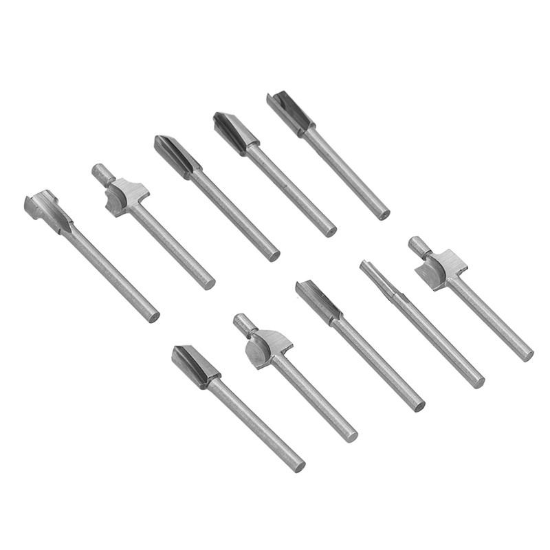 10Pcs Router Bit Set Large Capacity Chip Groove Nonstick Knives