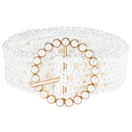 Barry.Wang Pearl Belts Women Wedding Sash Belt Round Fashion Dress Waist Chain Cute Girl Gift