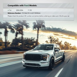 YHTAUTO Front Left Driver Side Bumper Mounting Plate Compatible with Ford F-150 2004 2005 2006, Steel Bumper Bracket