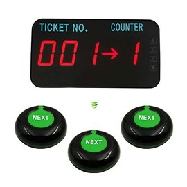 Queue Management System Take a Number Tickets Number Waiting Systems Queuing Wireless Calling System English Voice Announce Show Tickets Number Counter Number Next Remotes (3 Button +1 Display)