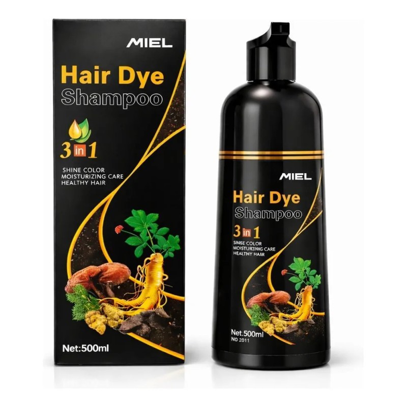 Shampoo Tinte Cubre Canas 500ml Jengibre Color Coffee Brown
