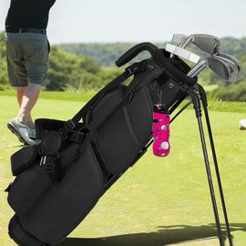 Golf Tee Bag - Golf Ball Storage with Keychains - 3-Tee Capacity, Water-Resistant Lightweight Golfing Accessories for Golfer Men Women Travel Driving Range Practice