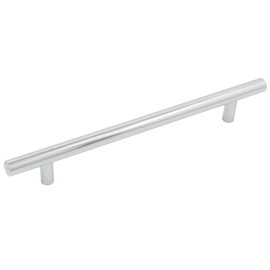 Stone Harbor Hardware Bar Cabinet Pull, 160 Millimeters, 220mm Overall Length, Polished Chrome