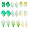 Crafans 90Pcs Gradient Leaf Lampwork Charms Petaline Charms Beads Petal/Foliage