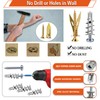 460PCS Self Drilling Drywall Anchors with Screws Kit,5-Sizes Metal Expansion