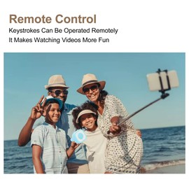 Bluetooth Key Clicker, TikTok Video Scrolling Ring, Camera Shutter Remote Control for Kindle Remote Page Turner, for iOS, for Android, for Camera Shutter (Blue)