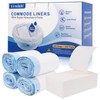 Commode Liners with Absorbent Pads for Bedside Commode, 100 Commode