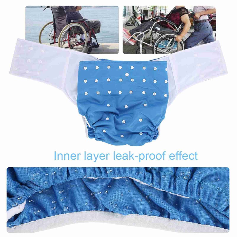 Washable Adult Pocket Nappy Cover Adjustable Reusable Diaper Cloth Dark