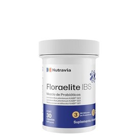 Probioticos 3 Billones CFU Lactobacillus Plantarum y Pediococcus - 30 Cápsulas Veganas - Sin Gluten - Floraelite - NUTRAVIA