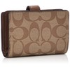 Coach F23553 Signature PVC Leather Wallet, Saddle