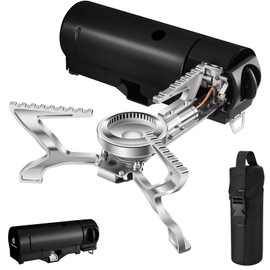 Odoland Portable Camping Stove Propane 1400W Gas Stove Collapsible Backpacking Stove for Indoor Outdoor Cooking Hiking and Picnic