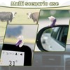 CusDusk Purple Amethyst Crystal Car Decorations, Lucky Cow Dashboard Ornament