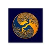 CafePress Yellow and Blue Yin Yang Tree Sticker Square Bumper
