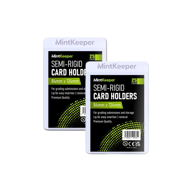 MintKeeper - Semi Rigid Card Holder - Recommended Size for