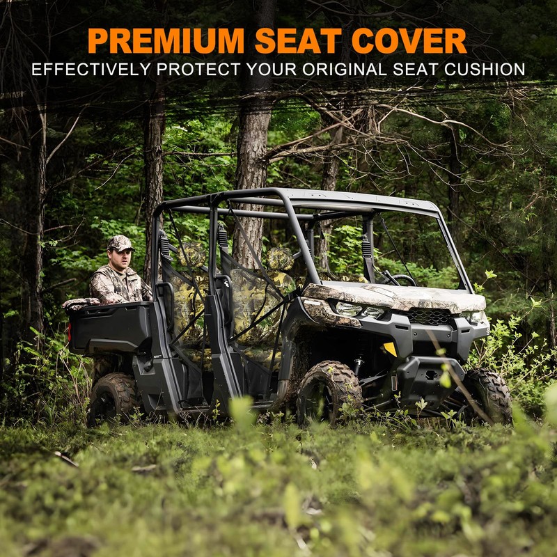BORDAN UTV Waterproof Seat Cover for Can-Am Defender MAX 2018-2024/MAX