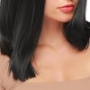 Women Long Straight Hair Full Wig Black Synthetic Wig With