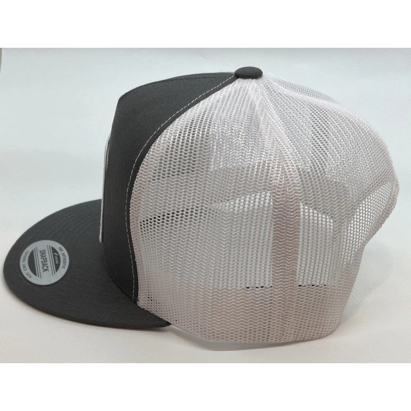 Snap-Back Lazy J Ranch Grey & White 4 Mexico Flag