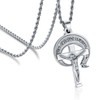 HH.ChainLKS Stainless Steel Jesus Christ Cross Necklace Religious INRI Veni