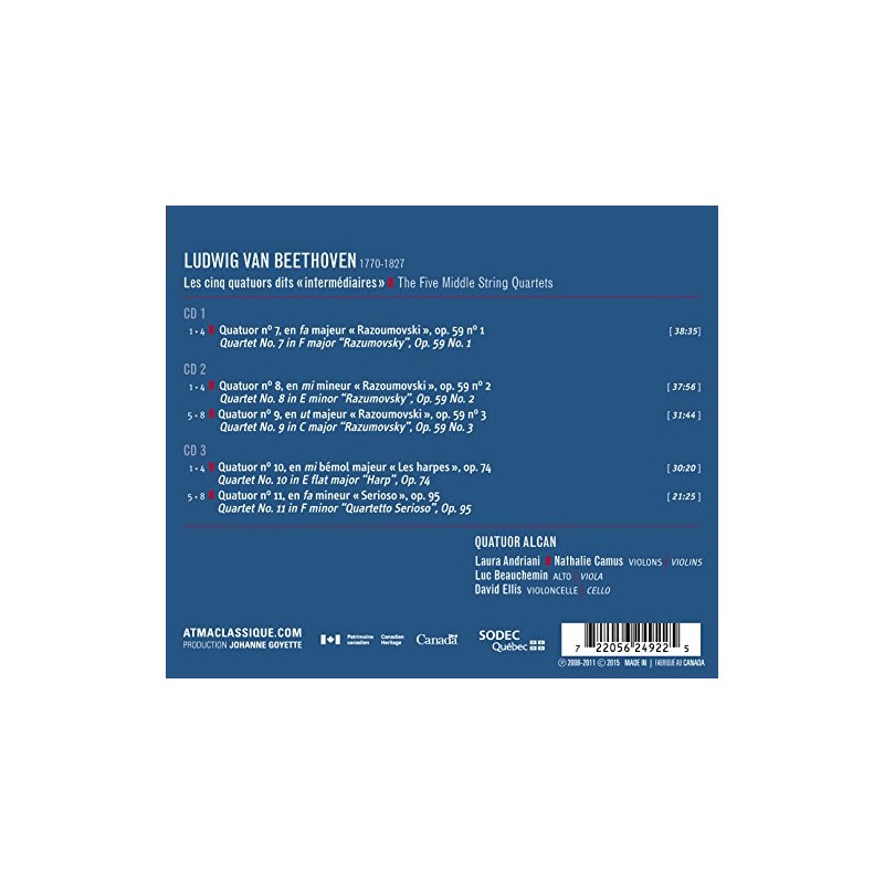 Beethoven: String Quartets Vol 2