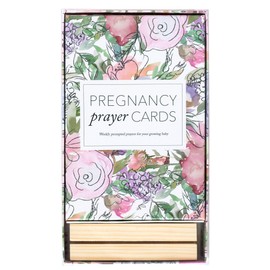 DUNCAN & STONE PAPER CO. 20 Pregnancy Milestone Cards – Weekly Prayer, Bible Verse Pregnancy Card w/Stand - 42 Weeks Pregnancy Milestone Signs - New Mom Essentials