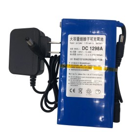 Battery Super Rechargeable Portable Li-ion Battery Pack DC 12V 9800mAh DC1298A W/ Plug