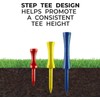 Pride Professional Tee System Two Piece Step Tee, 50 Count,