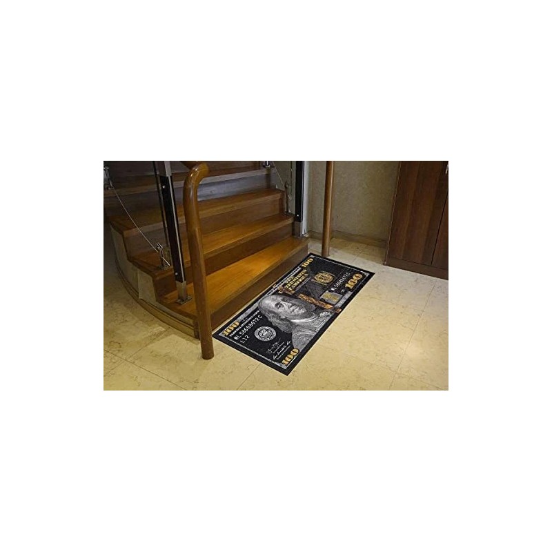 Huahoo Black Money Rugs 100 Dollar Bill Area Rug Door