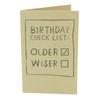 UK Greetings Birthday Card for Him/Her/Friend - Funny Checklist Design