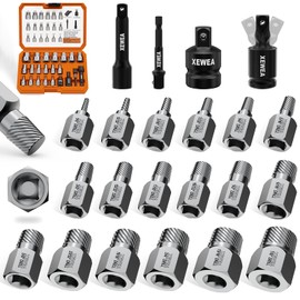 XEWEA 22PCS 3/8" Drive Screw Extractor Set, Bolt Remover Kit