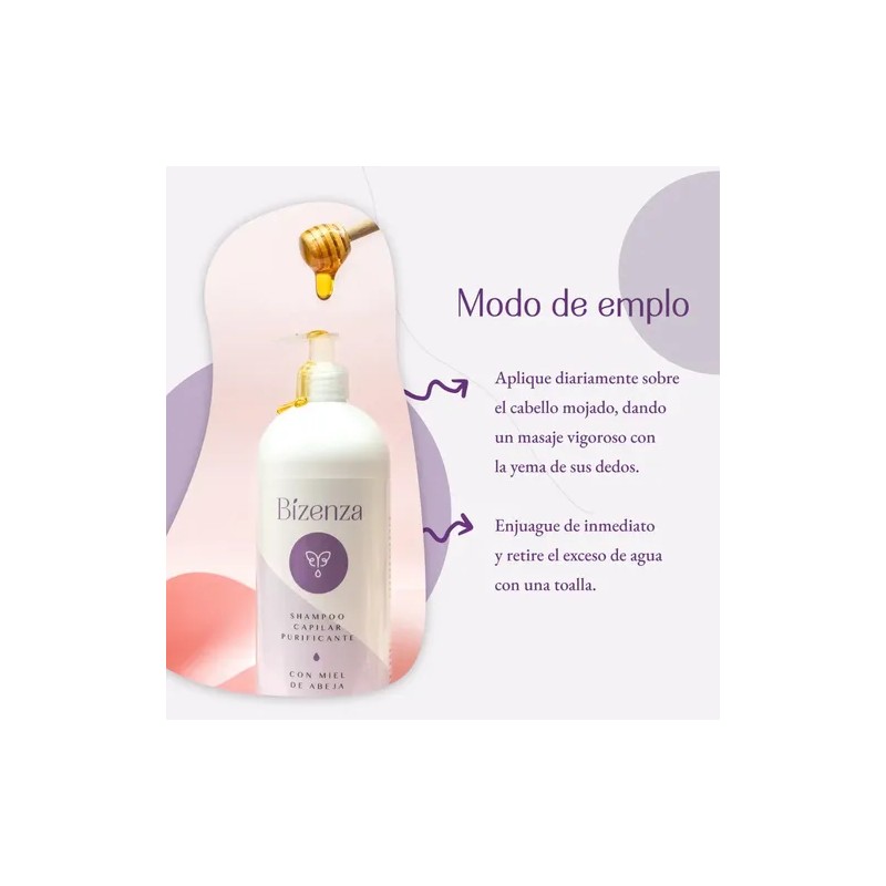 Shampoo Capilar Purificante Con Miel De Abeja 980gr.
