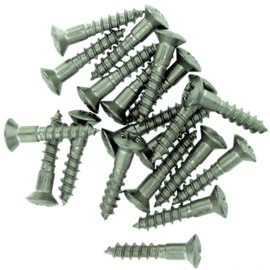 No.6 x 1.18 (3.5mm x 30mm) Pozi Raised Countersunk Wood Screw - Stainless Steel (A2) (Pack of 20)
