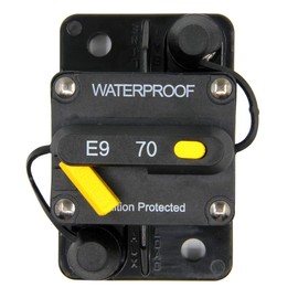 RKURCK RKURCK 12V-48VDC 70A Waterproof Surface-Mount Circuit Breaker with Manual Reset for Marine Trolling Motors Boat ATV 70Amp