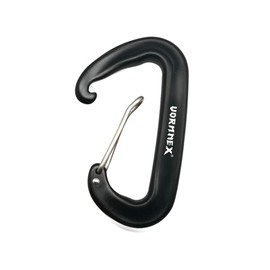 12KN Aluminum Carabiner Clip 4 Pack for Hammocks, 2700lbs Heavy Duty Large Clipping On Camping Accessories, Water Bottle,Backpacking and More - Black