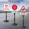 STANDNEE Parking Sign Post Heavy Duty 49" Movable Sign Stand,