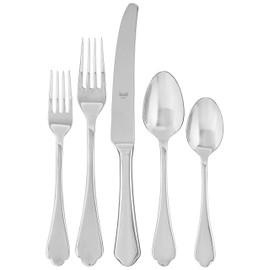 Mepra Dolce Vita Cutlery Set – [5 Pieces Set] Brushed Stainless-Steel Finish, Dishwasher Safe Cutlery