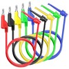Cleqee 5PCS 4mm Banana Plug to Test Hook Clip Test
