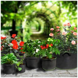 Segreto 30 Gallon Grow Bags Heavy Duty Thickened Aeration Nonwoven Fabric Flower Pots Plant Container with Handles for Garden