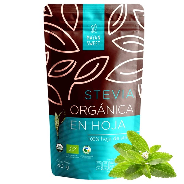 Stevia Orgánica en Hoja, 40 g, Mayan Sweet
