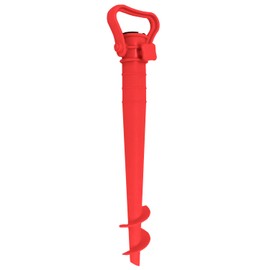 Land-Haus-Shop® Garden Beach Lawn Earth Parasol Holder Anchor Parasol Holder Ground Sleeve Ground Spike Ground Dowel Plastic Colourful, red