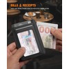 RUNBOX Slim Minimalist RFID Blocking Front Pocket Leather Wallets for