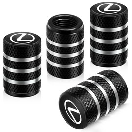 Sondsilen Air Valve Cap for Car Motorcycle Tire Valve Cap 4 Pack Black Aluminum Universal Bicycle Light Weight High Strength Corrosion Resistant Compatible with Lexus Passenger Cars