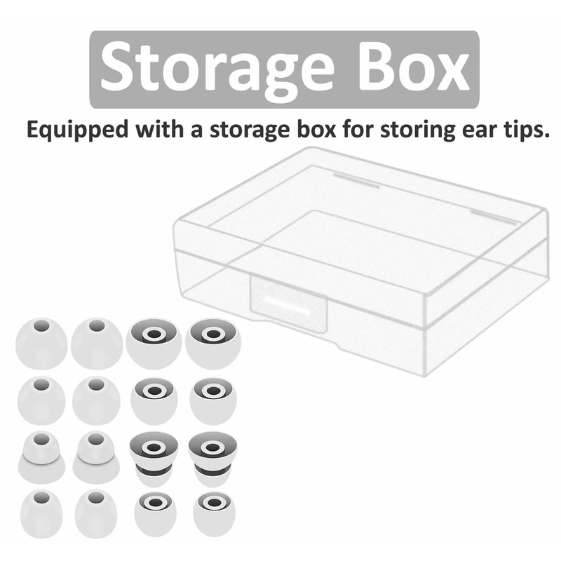 8 Pairs Powerbeats Pro Ear Tips Buds, 4 Size Replacement