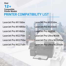 NineLeaf 6 Pack Compatible Drum Unit Replacement for HP 32A CF232A use with M118 M148 M203 M230 M206 M227FDW Laserjet Printer