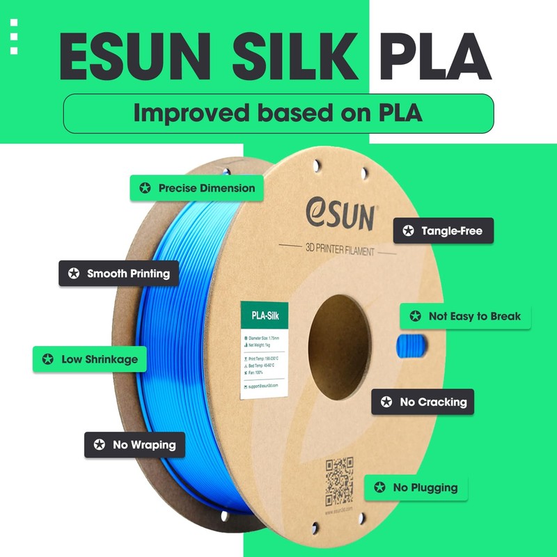 Silk PLA Filament Gold Silky Shiny 3D Printing PLA Filament